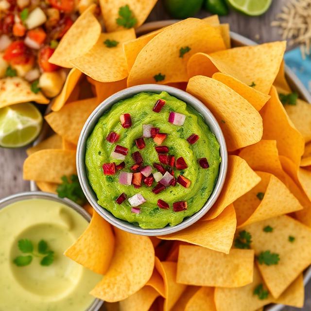 Guacamole and chips